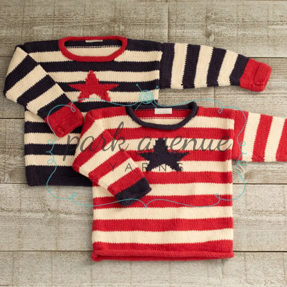 Stars & Stripes Pullover Red Yarn: Kits