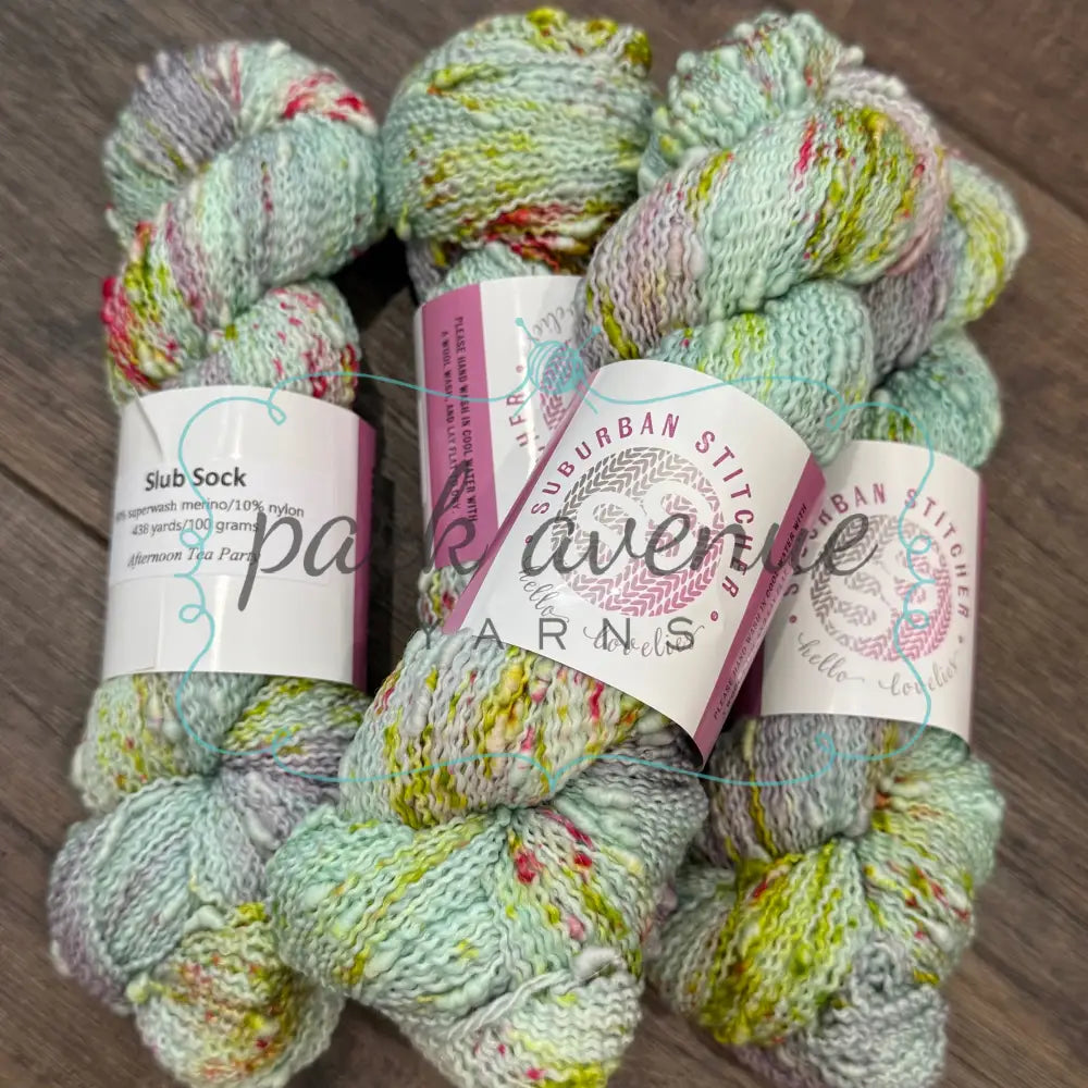 Suburban Stitcher Slub Sock Afternoon Tea Party Yarn: Fingering
