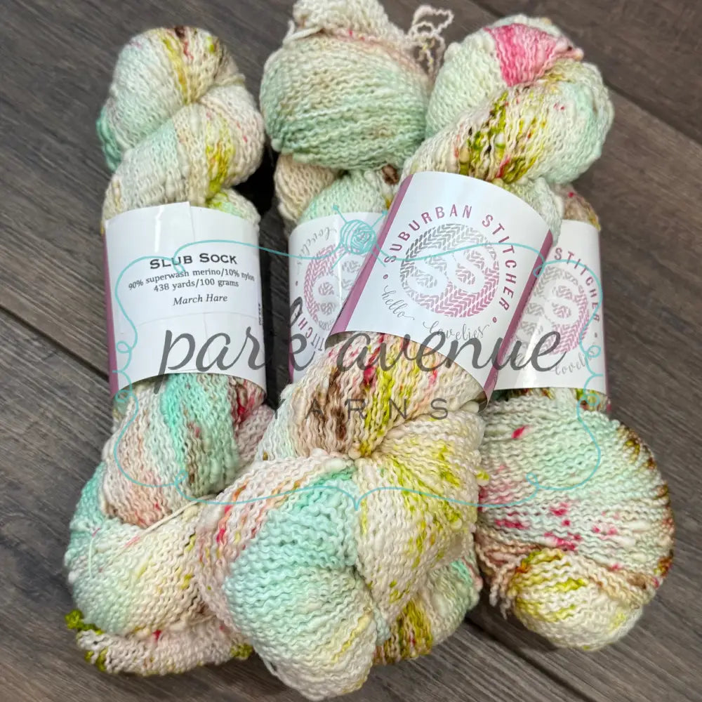 Suburban Stitcher Slub Sock March Hare Yarn: Fingering