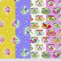 Tea Time - Cheshire - Curiouser & Curiouser - Tula Pink for Free Spirit Fabrics