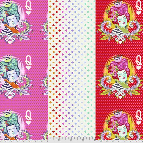 Alice In Wonderland fabric by half yard Tula Pink Curiouser and Curiouser quilting cotton Free Spirit The Red Queen quilting fabric